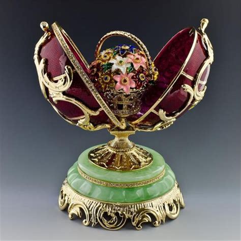 4 inch faberge egg imitation flower